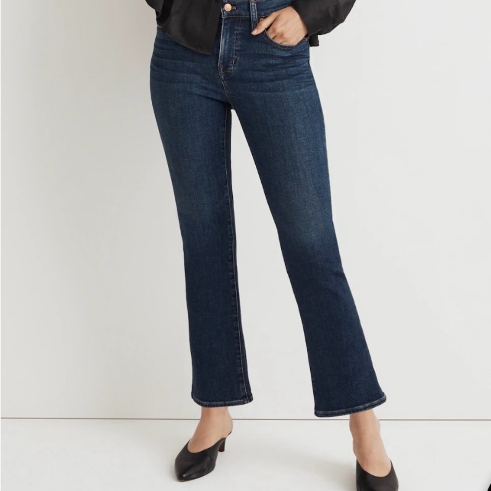 Madewell Women’s Mid Rise Kick Out Crop Preppy Jeans size 24